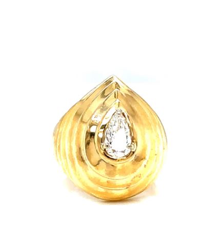 14KY Pear Diamond Ring