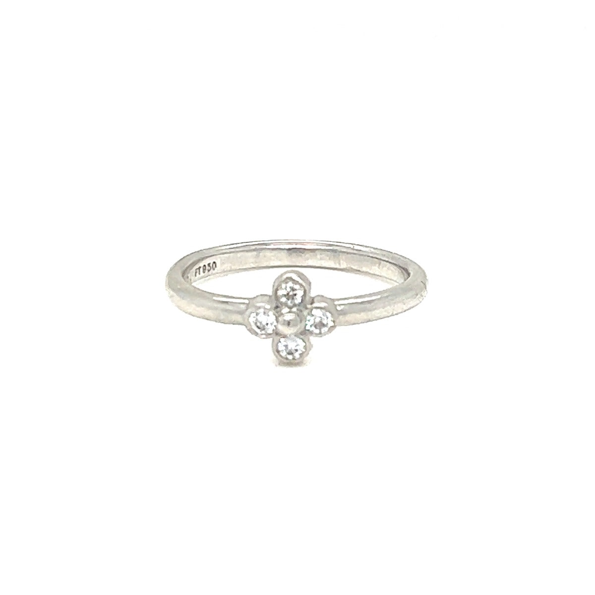 Platinum Tiffany Clover Diamond Ring