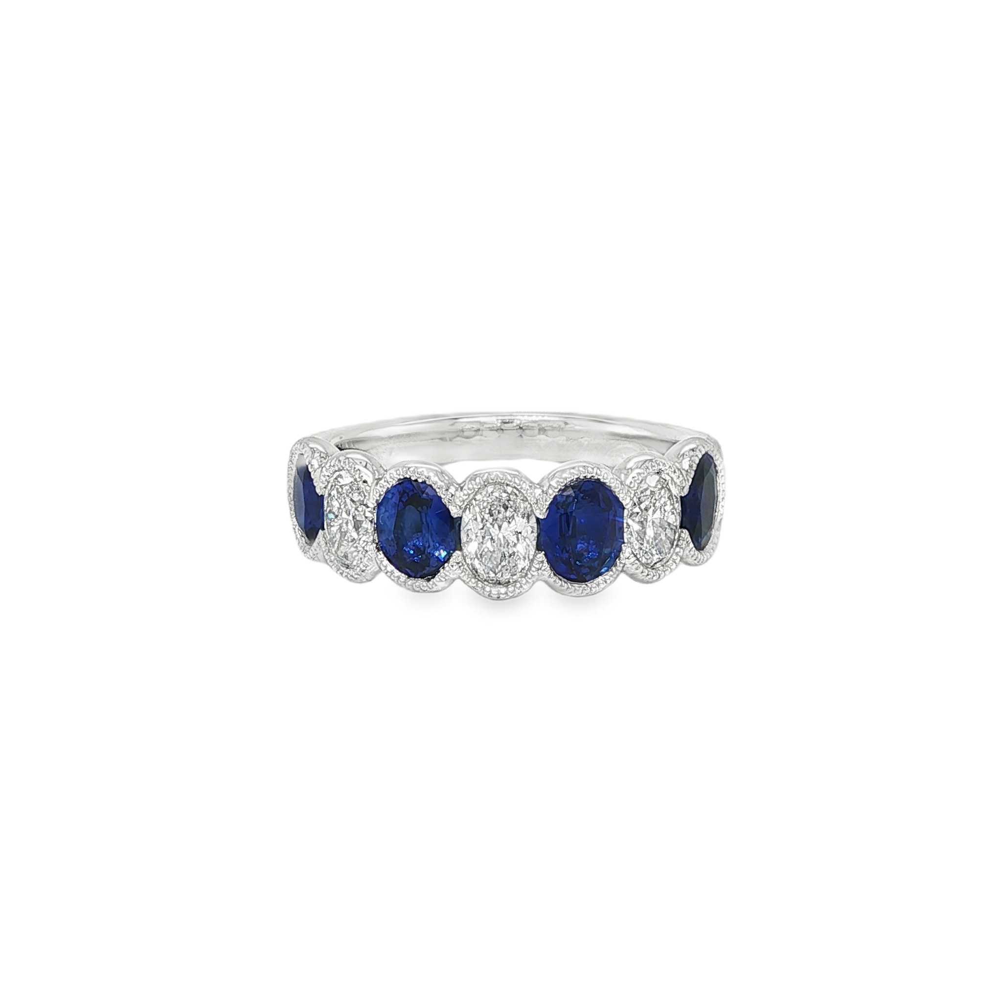 PLATINUM SAPPHIRE AND DIAMOND RING