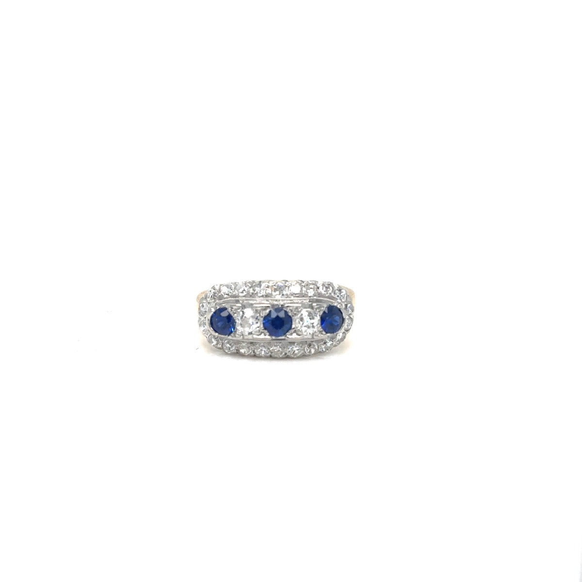 14KY/W Sapphire And Diamond Ring