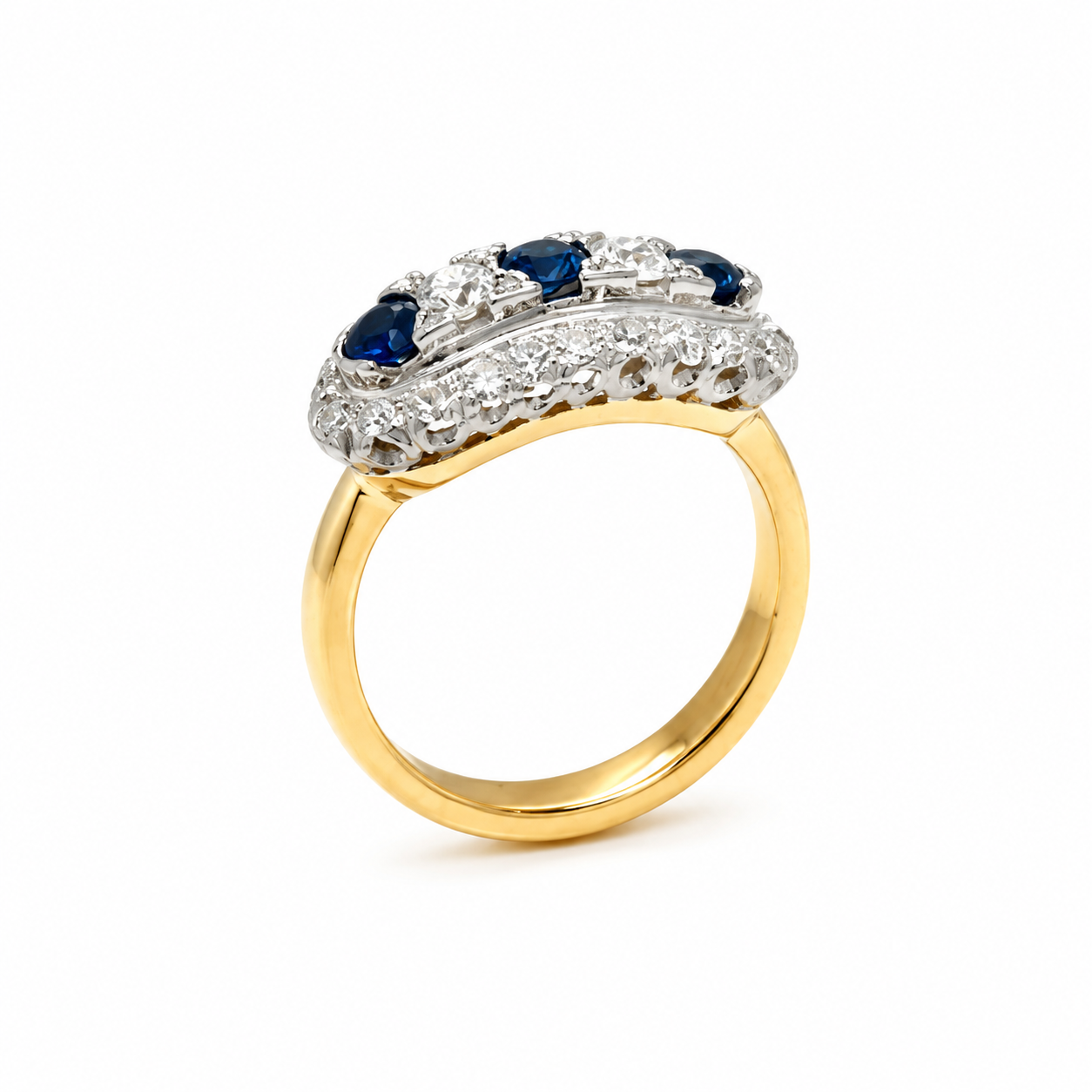 14KY/W Estate Sapphire And Diamond Ring