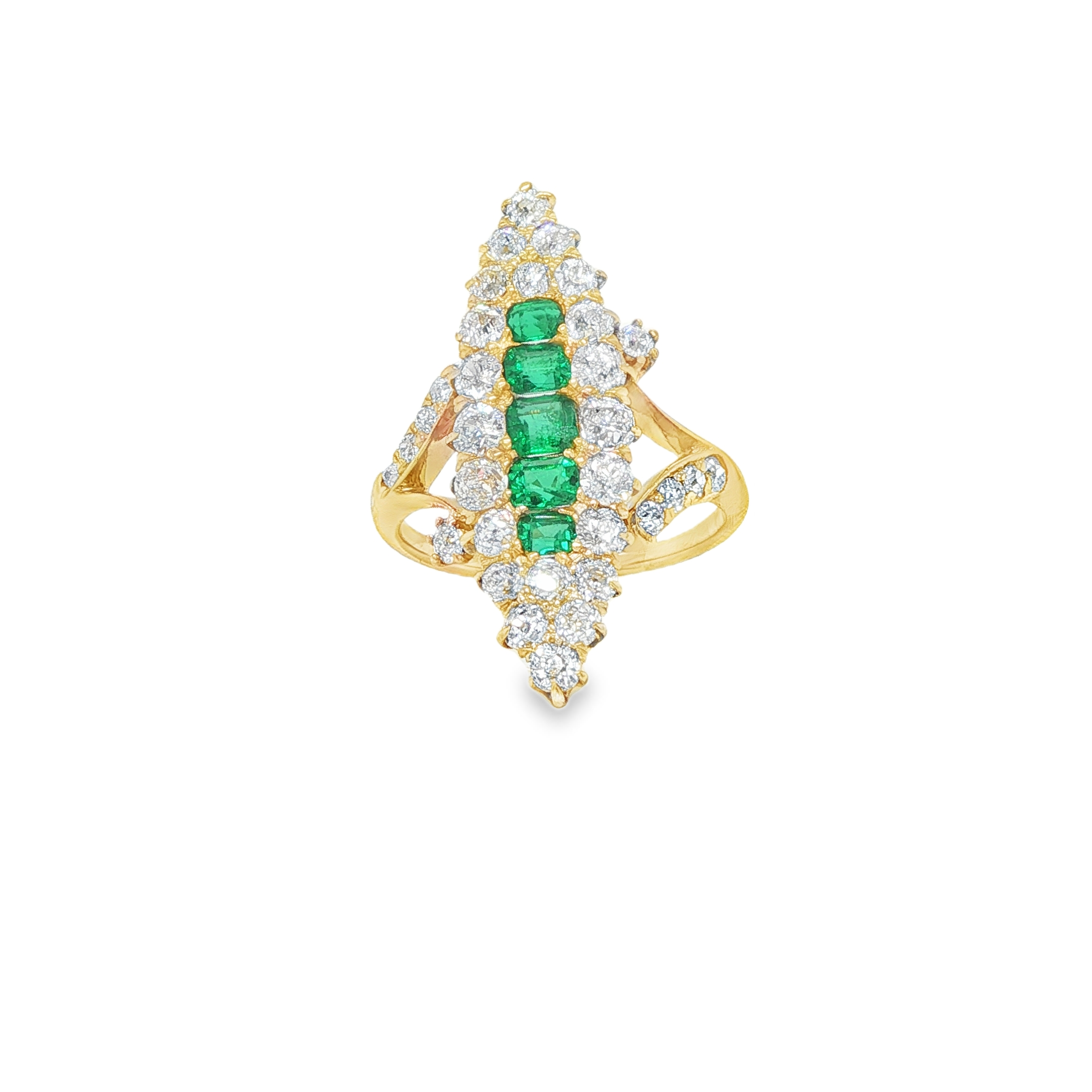 Victorian Emerald and Diamond Ring