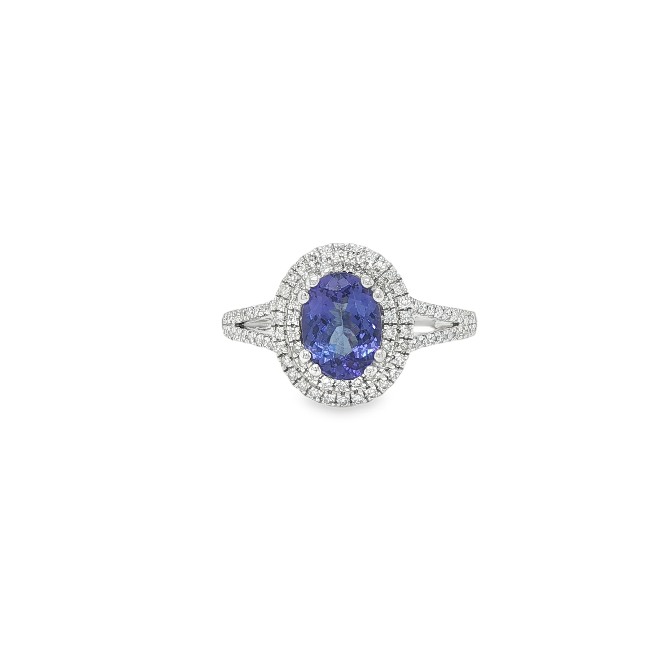 TANZANITE AND DIAMOND RING