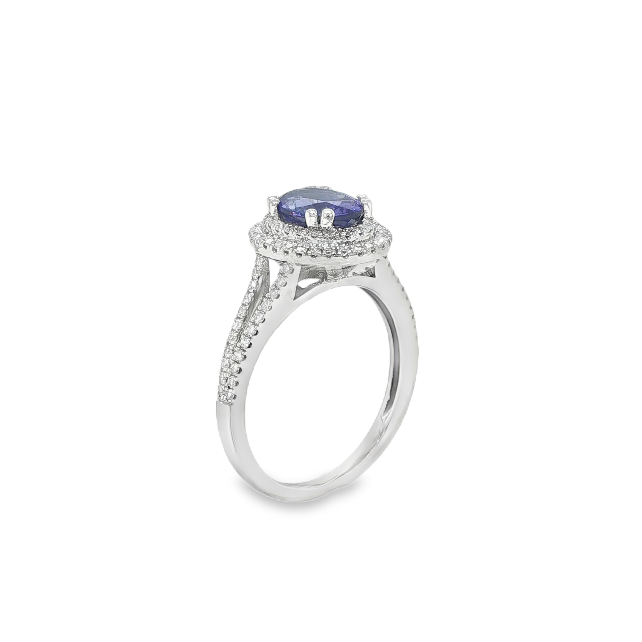 TANZANITE AND DIAMOND RING