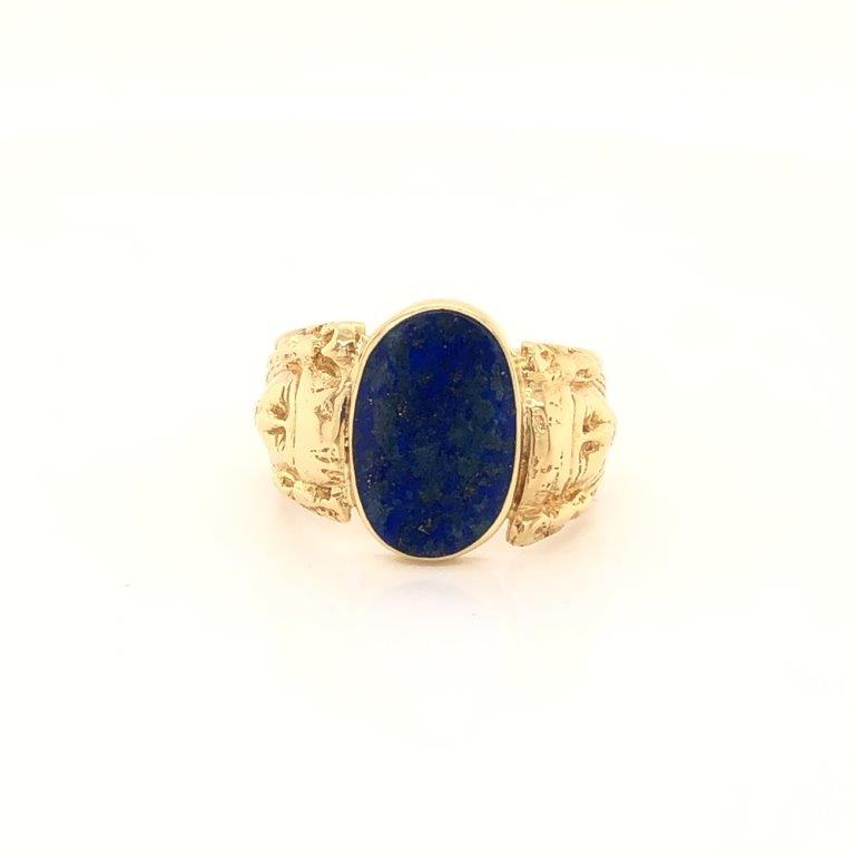 14KY Oval Lapis Ring