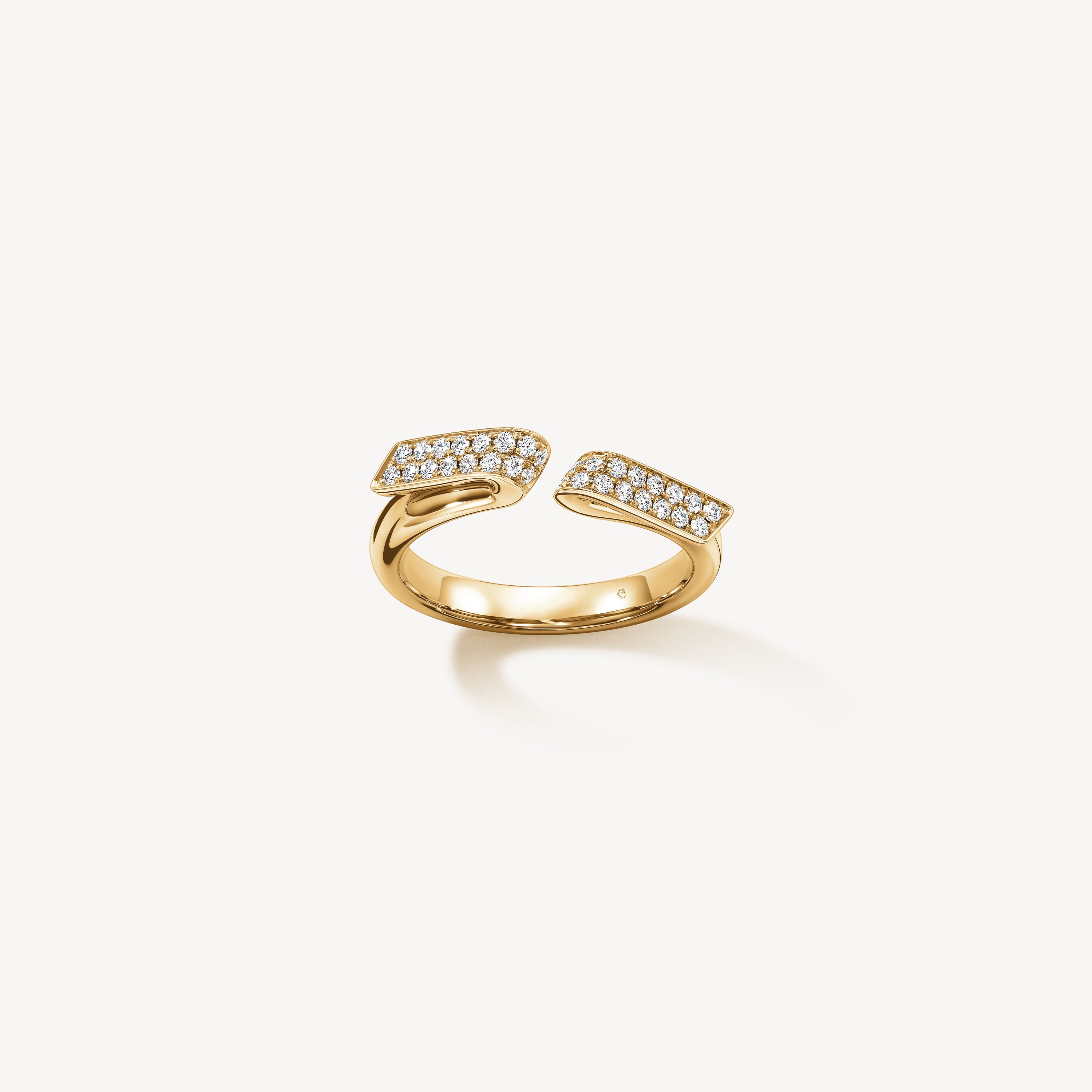 18KY Hearts On Fire Inside/ Out Flip Diamond Open Ring