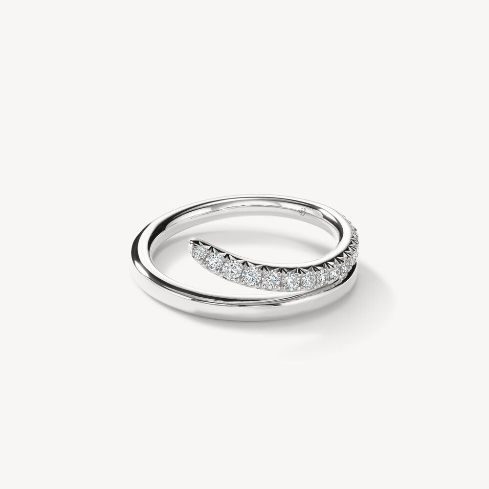 18KW Hearts On Fire Vela Pavé Diamond Ring