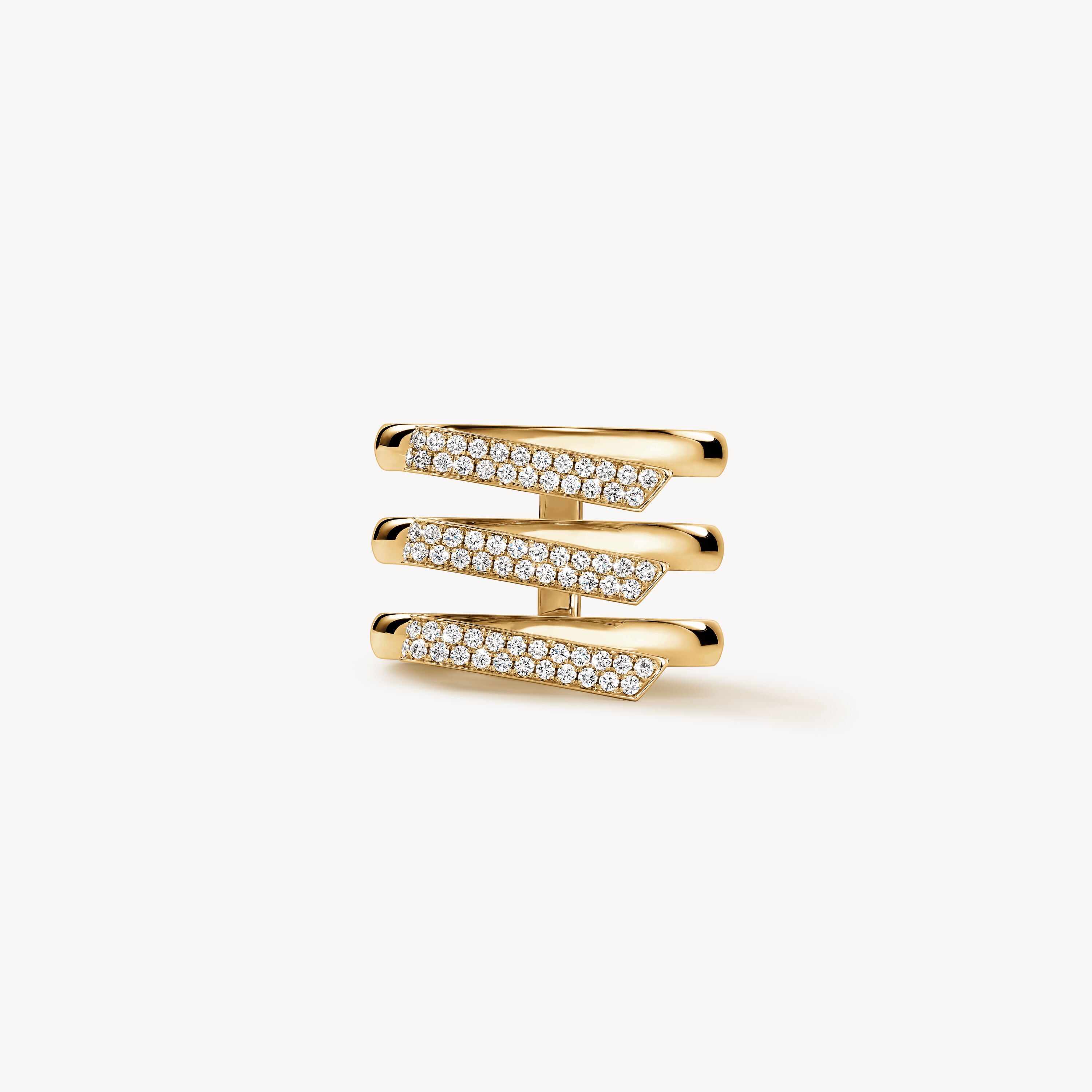 18KY Hearts On Fire Inside/ Out Diamond Trio Band