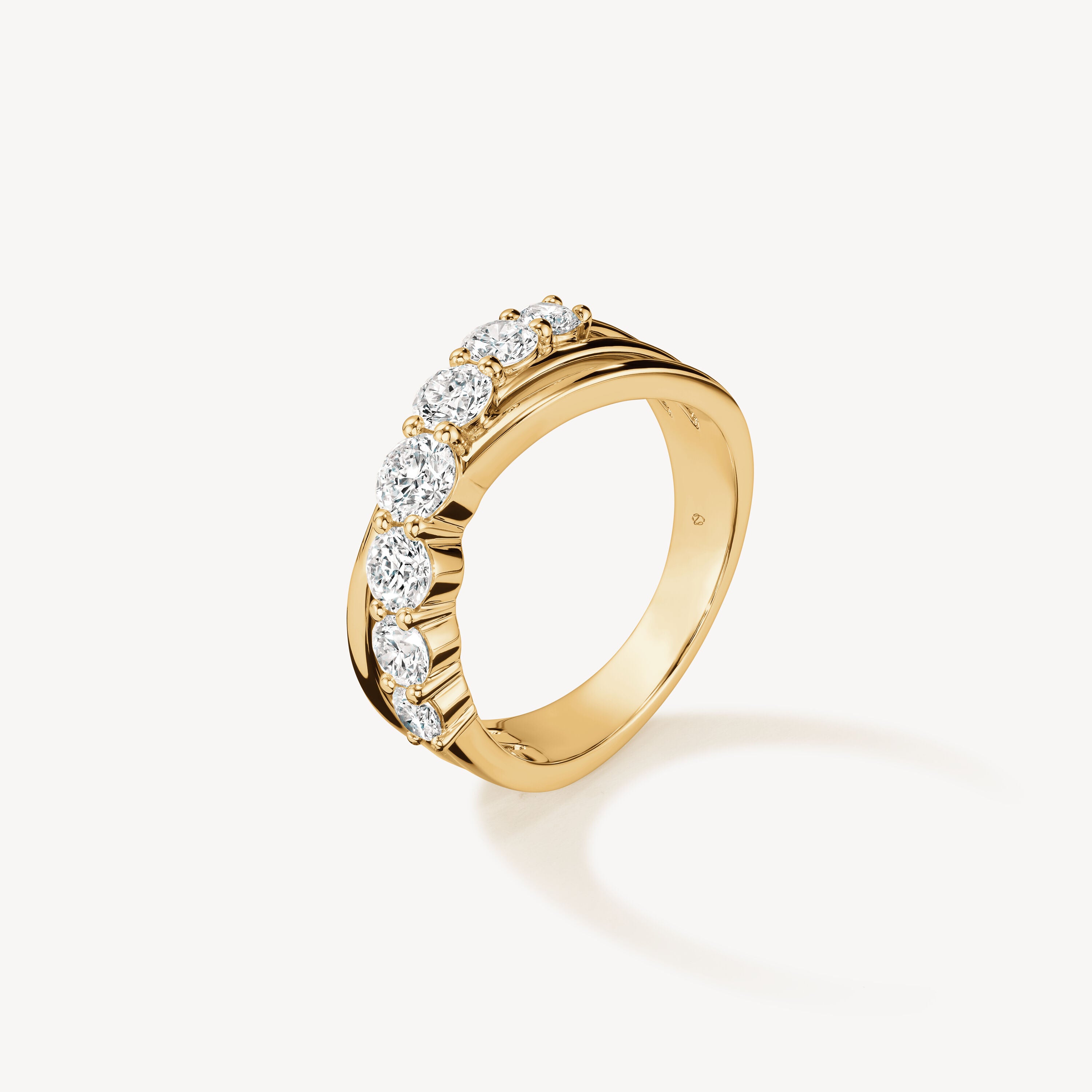 18KY Hearts On Fire Intermingle Single Right Hand Ring