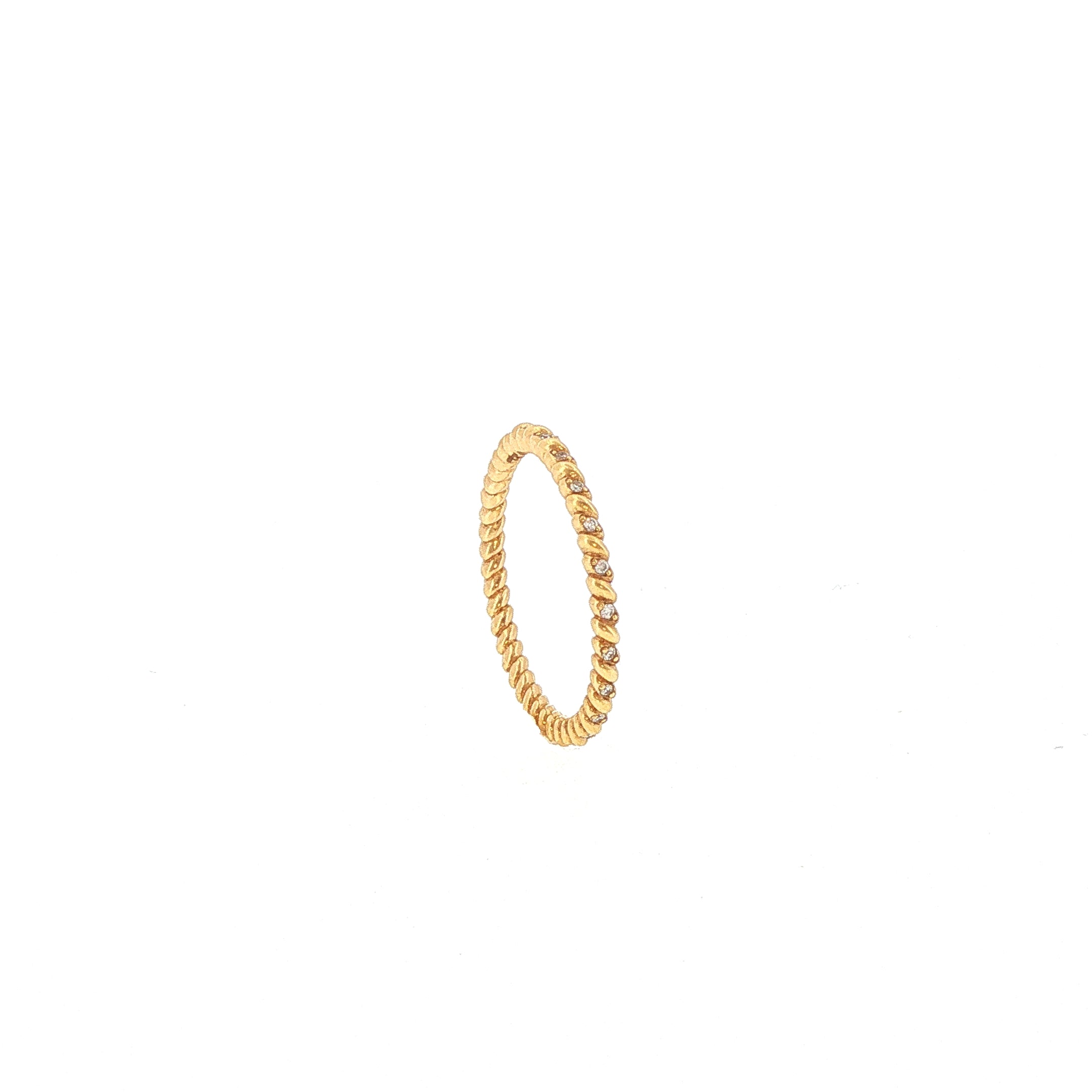 18KR Precision Set Modern Classic Alternating Diamond Rope Band