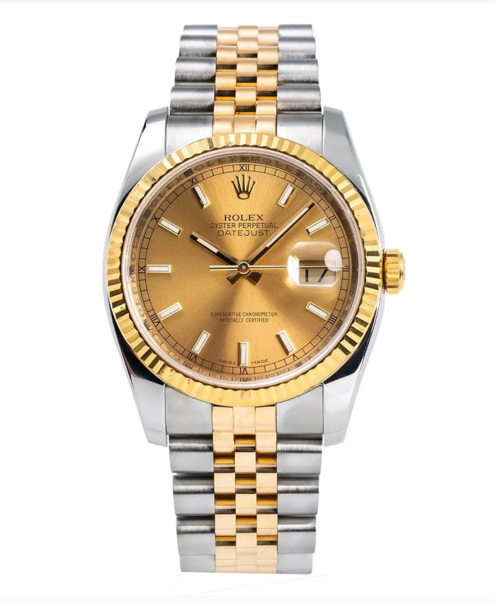 ROLEX DATEJUST 18KYG/STEEL 36MM