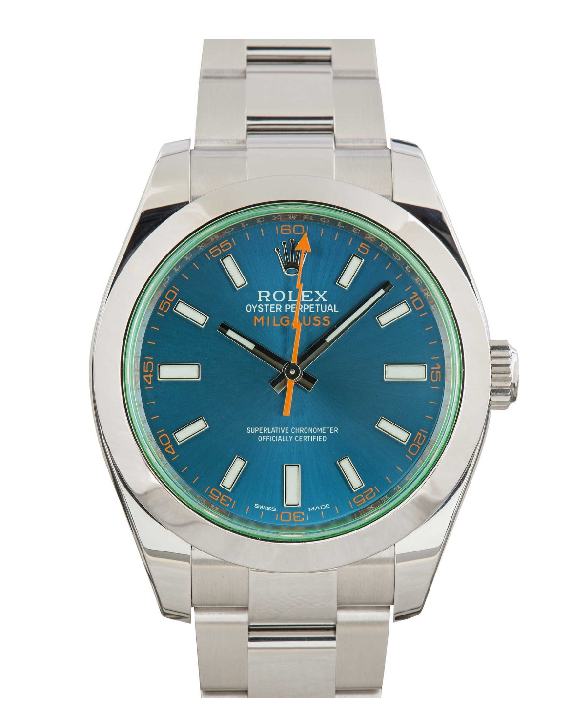ROLEX STEEL MILGAUSS BLUE DIAL