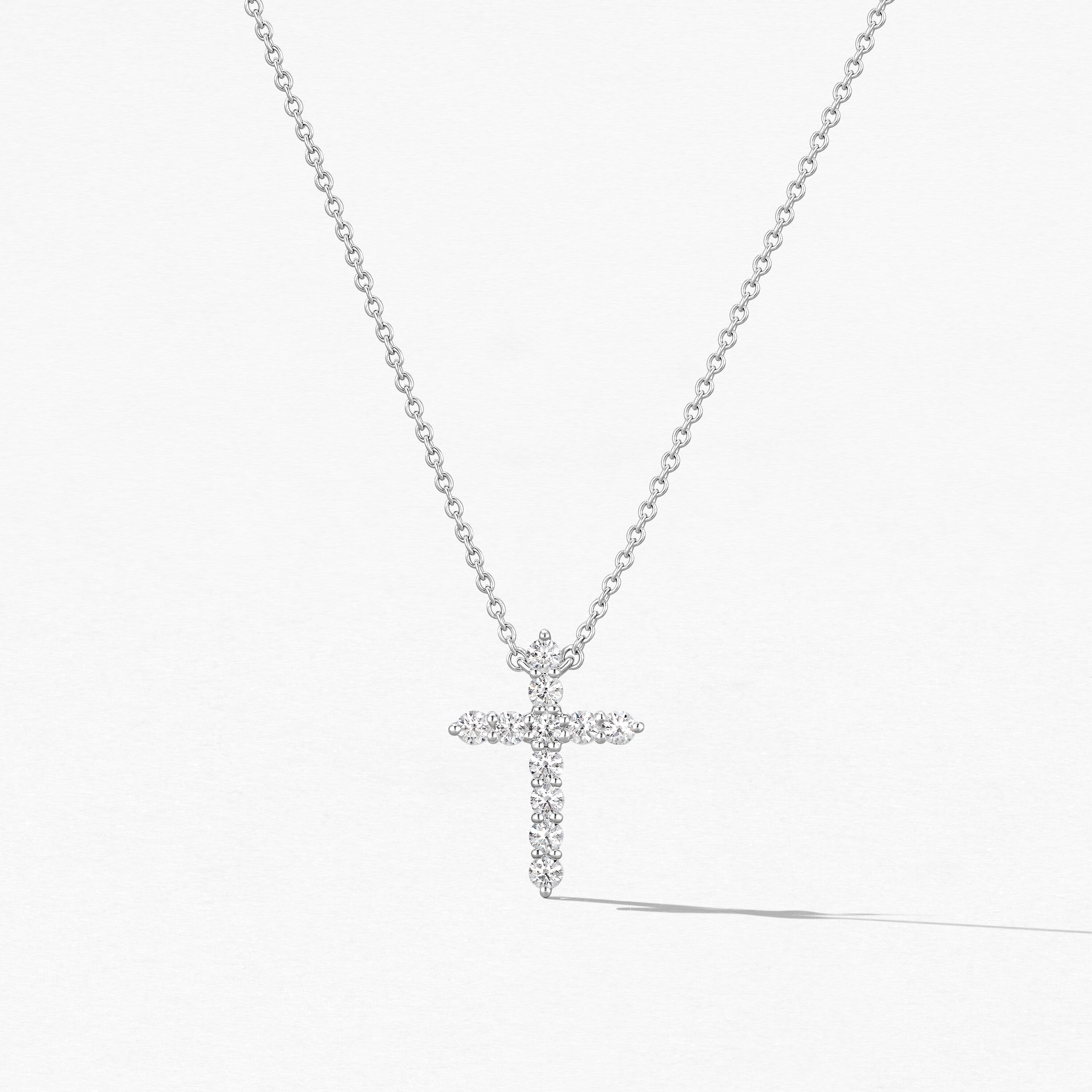 18KW Hearts On Fire Signature Large Diamond Cross Pendant
