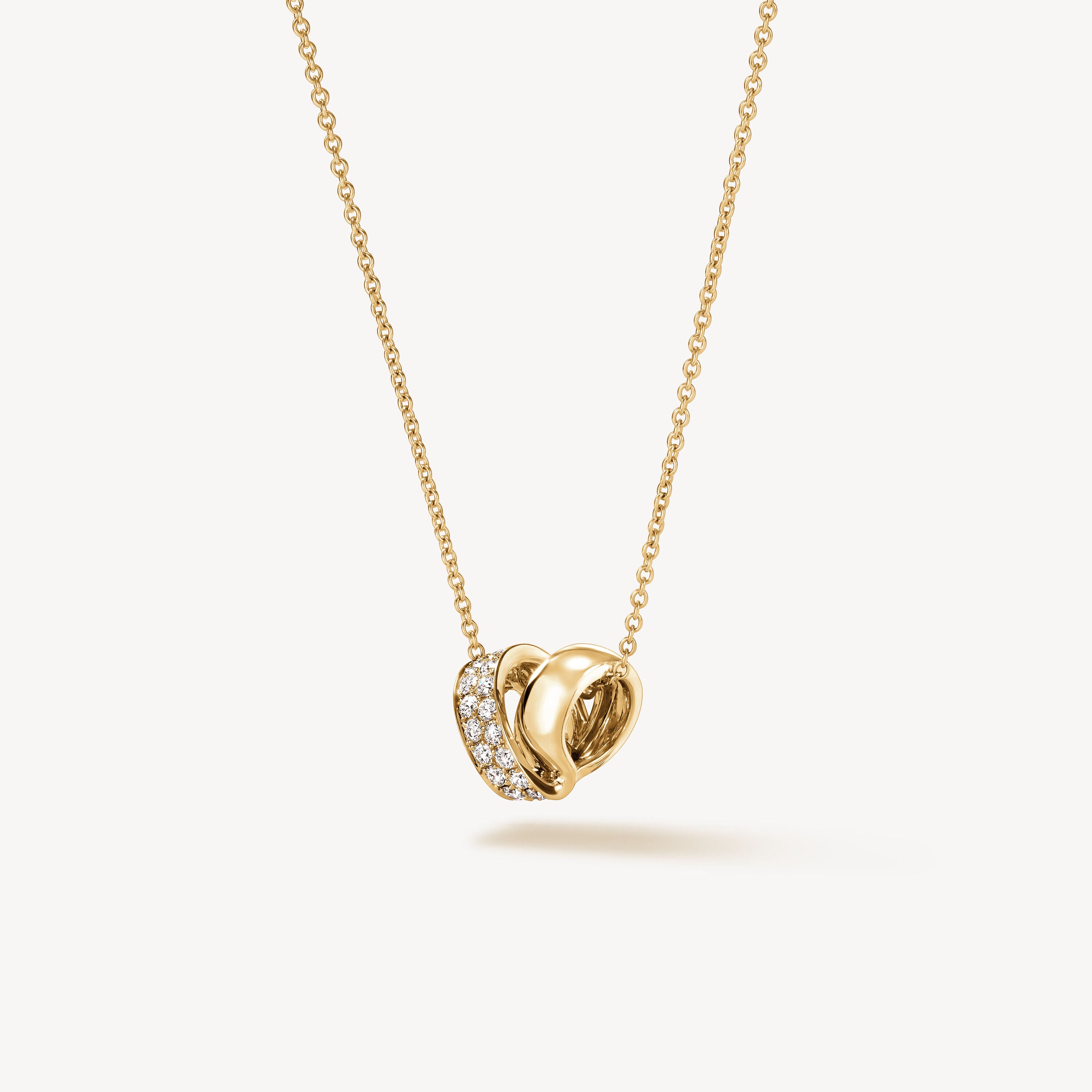 18KY Hearts On Fire Inside/ Out Rondel Diamond Pendant