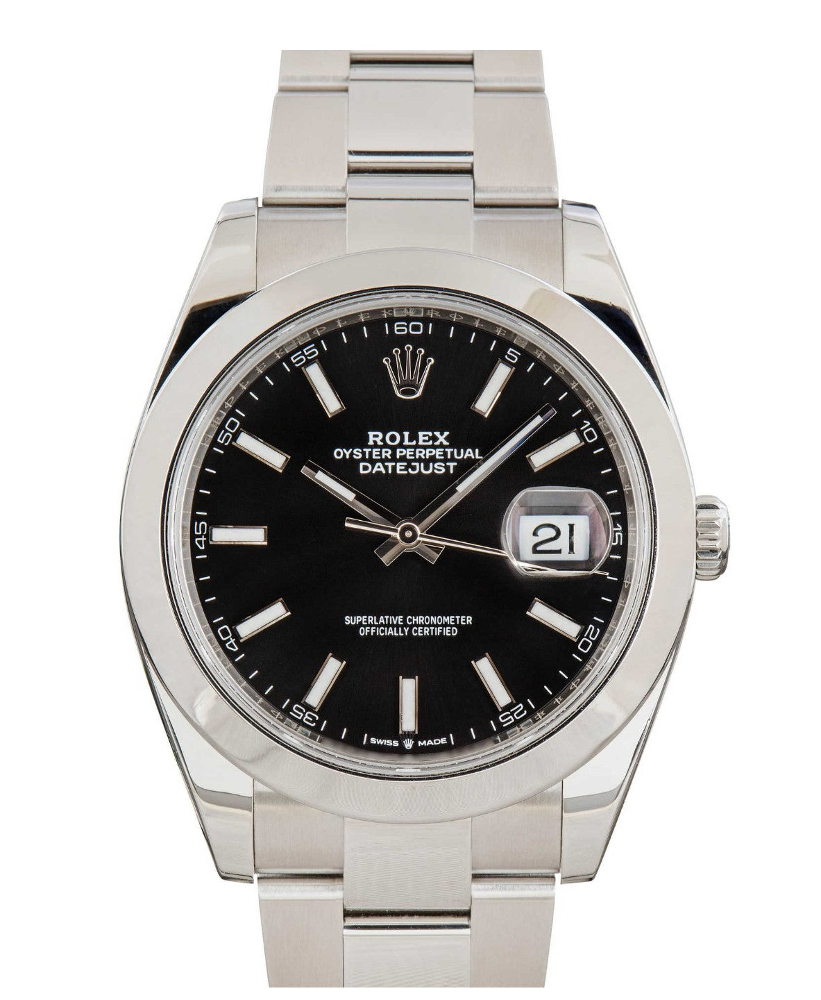 ROLEX DATEJUST 41MM STEEEL BLACK DIAL