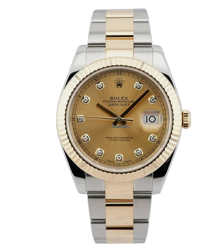 ROLEX DATEJUST 18KY/STEEL 41MM