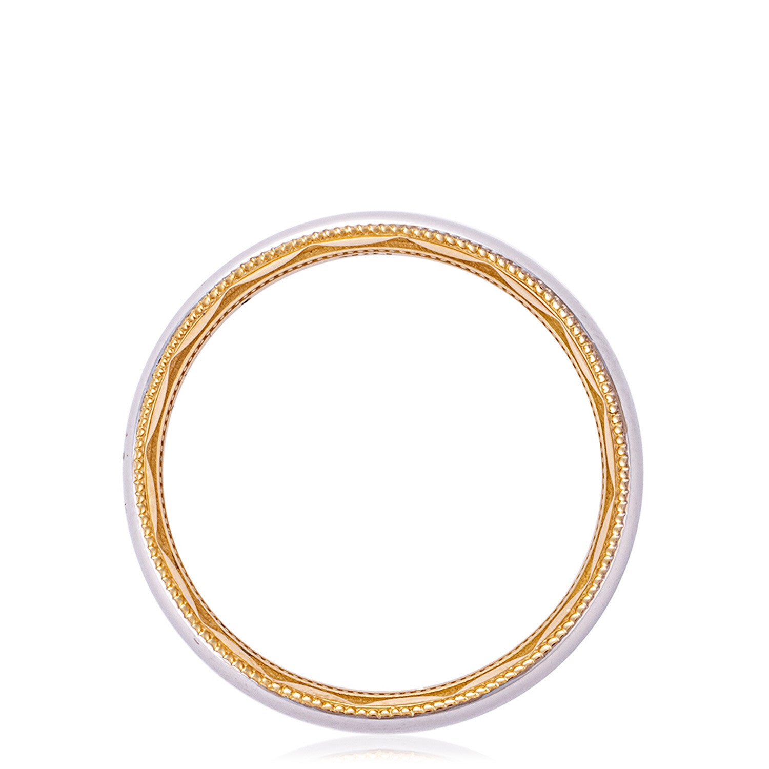 18KW/Y Tacori Classic Crescent Satin Wedding Band