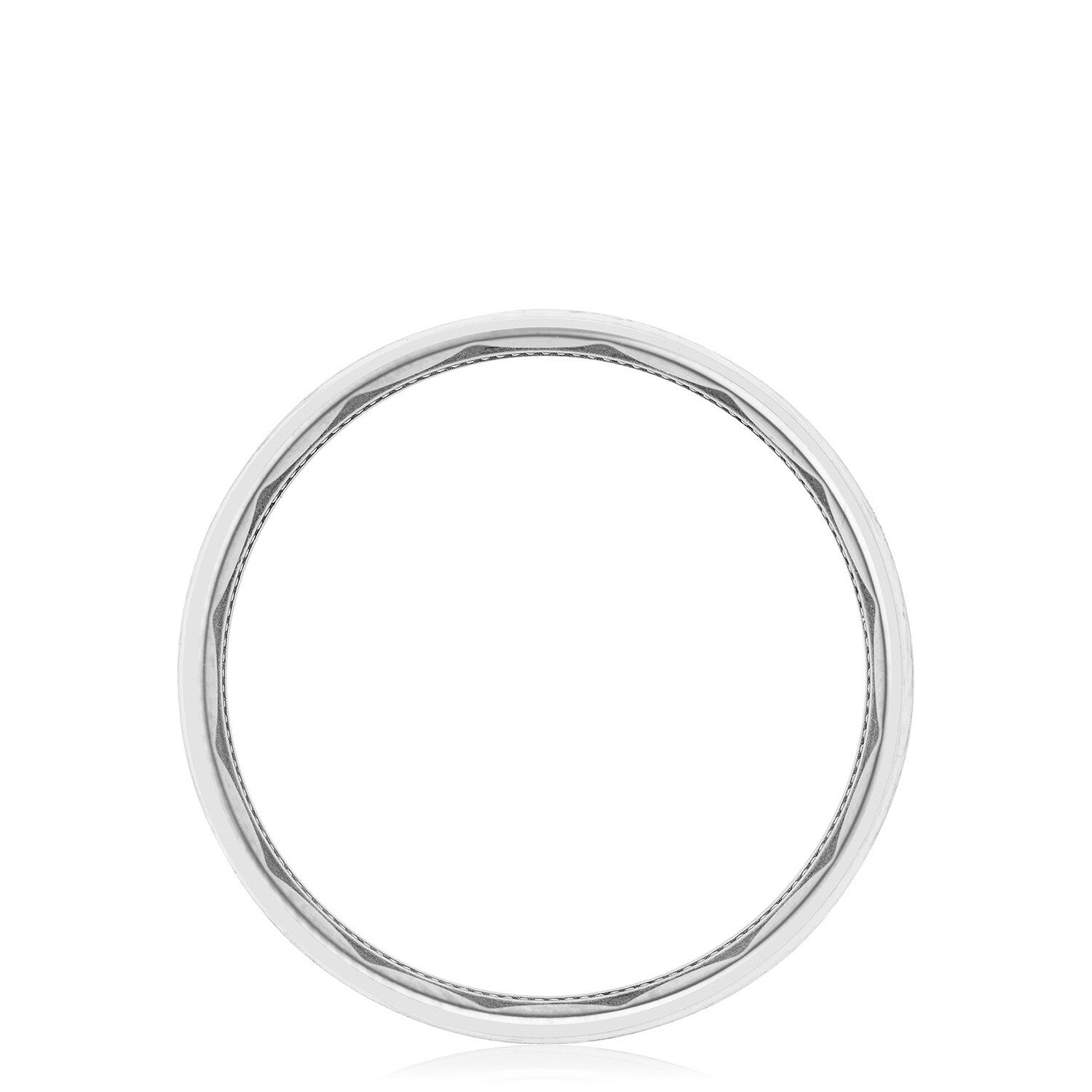 18KW Tacori Classic Flat Top Brush Finish Wedding Band