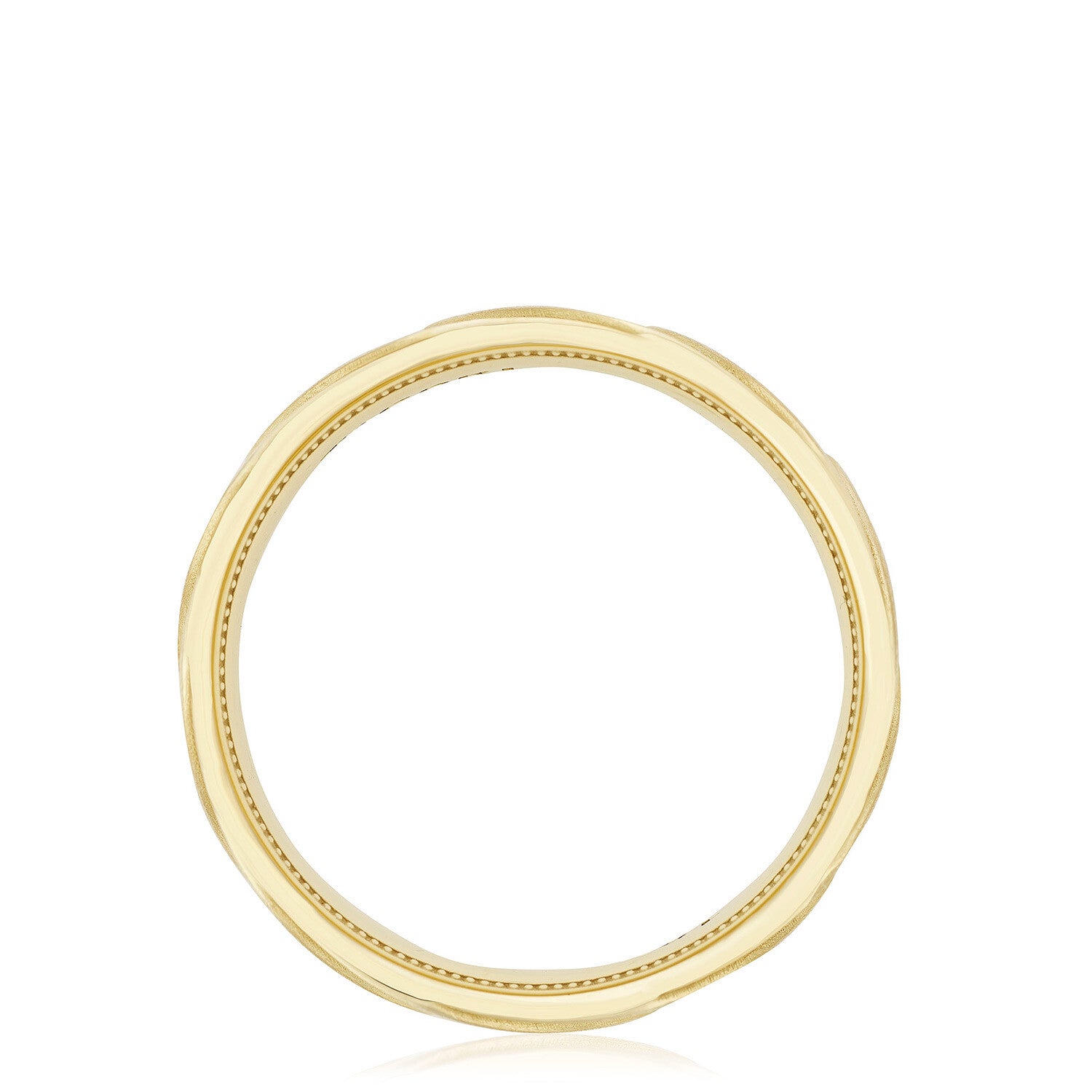 18KY Tacori Geometric Crescent Satin Finish Band