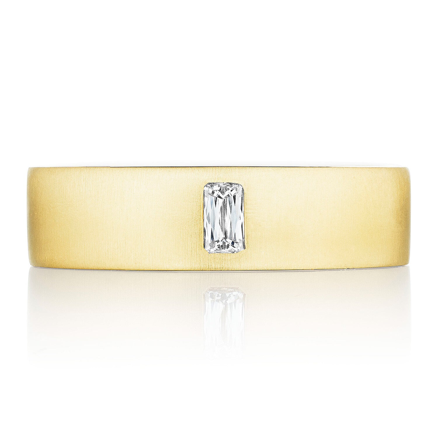 18KY Tacori Classic Bezel Set Diamond Wedding Band