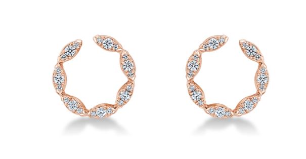 18KY Small Aerial Marquise Wrap Earrings