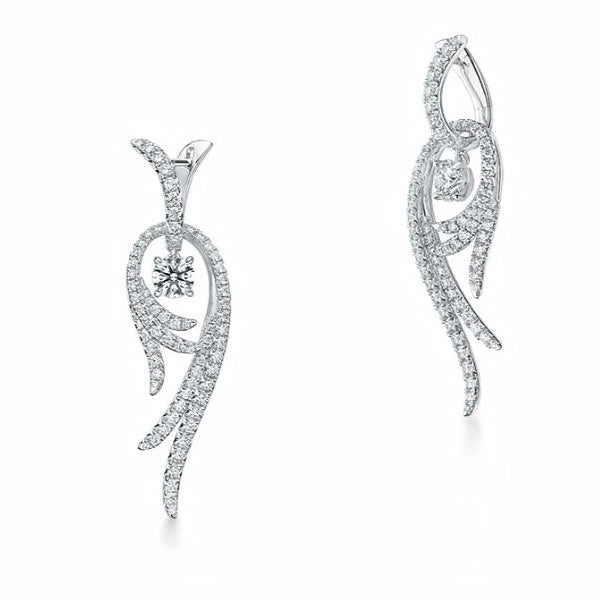 18KW Vela Twisted Drop Earrings, Small