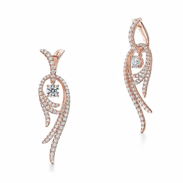 18KW Vela Twisted Drop Earrings, Small