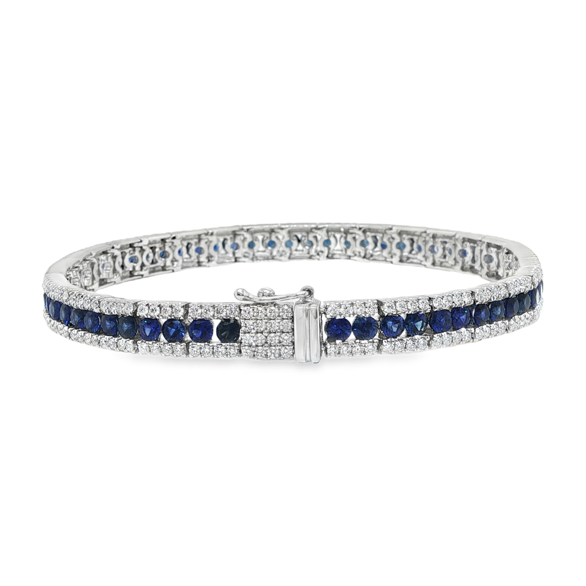 18KW SAPPHIRE AND DIAMOND BRACELET