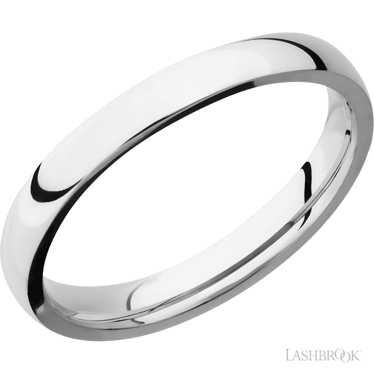 Lashbrook Platinum 3mm Domed High Polish Wedding Band