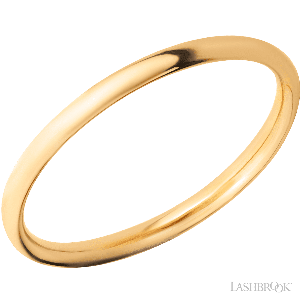 Lashbrook 14KY 2mm Domed High Polish Wedding Band