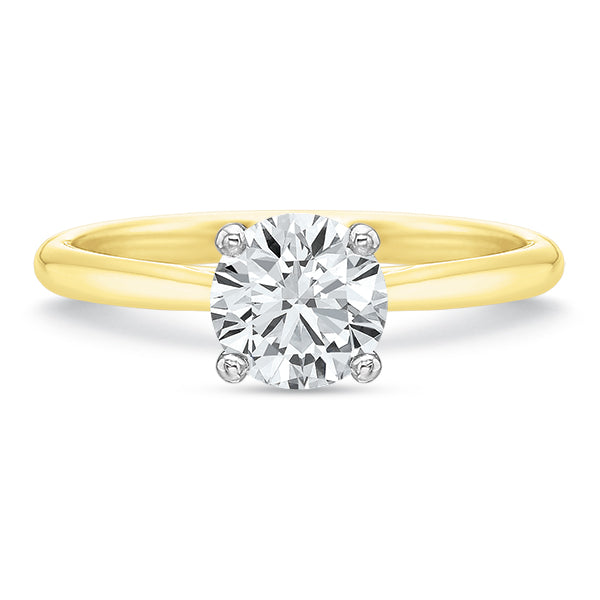 18KY Precision Set New Aire Solitaire Engagement Ring