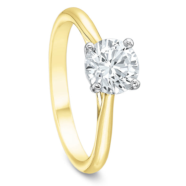 18KY Precision Set New Aire Solitaire Engagement Ring