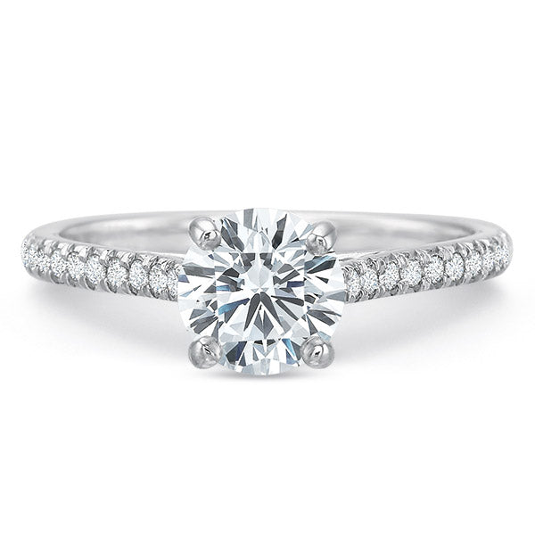 18KW Precision Set New Aire Split Engagement Ring