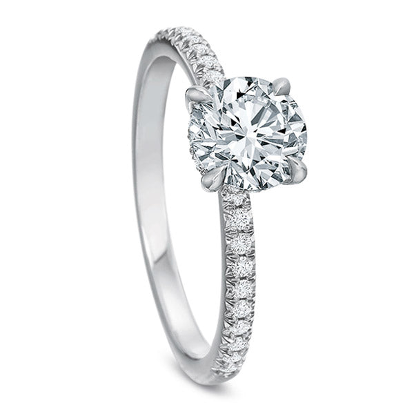18KW Precision Set Modern Classic Solitaire Engagement Ring