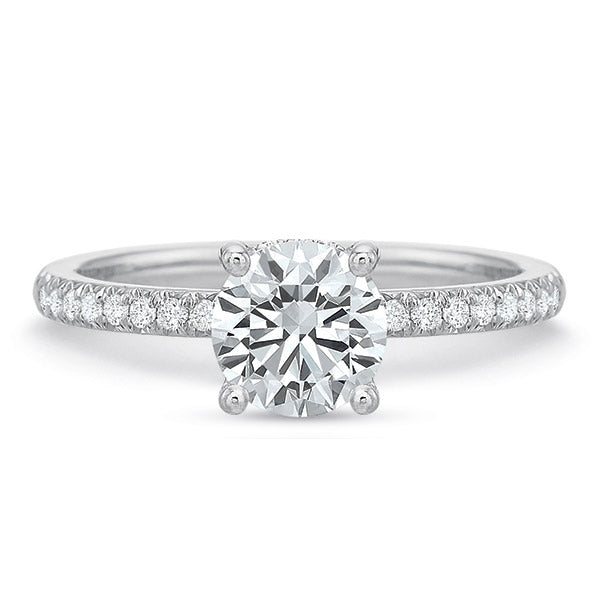 18KW Precision Set Modern Classic Solitaire Engagement Ring