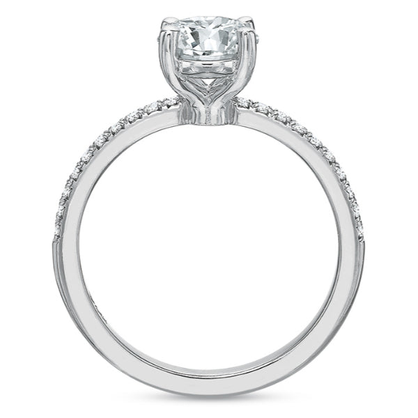 18KW Precision Set Modern Classic Solitaire Engagement Ring