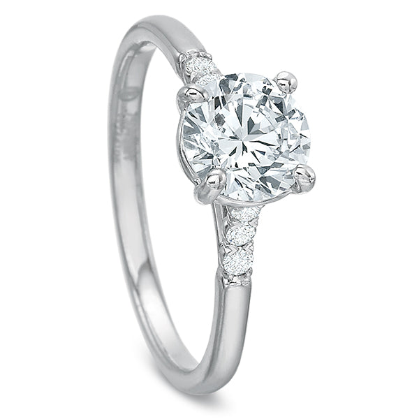 18KW Precision Set New Aire Petite Silk Engagement Ring