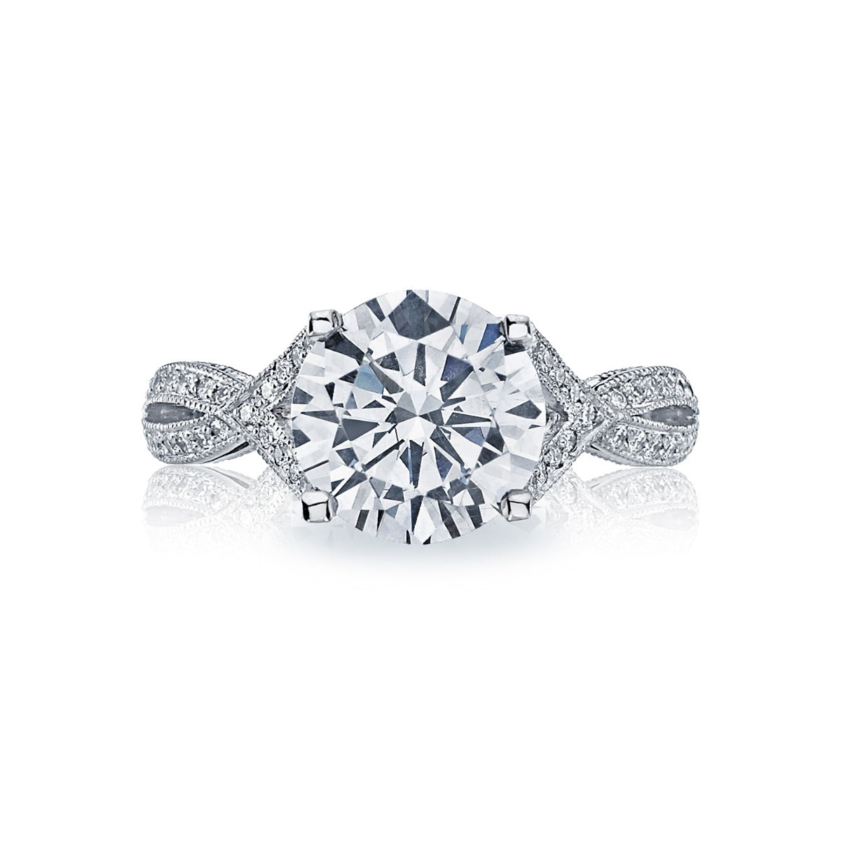 18KW Simply Tacori Round Diamond Engagement Ring