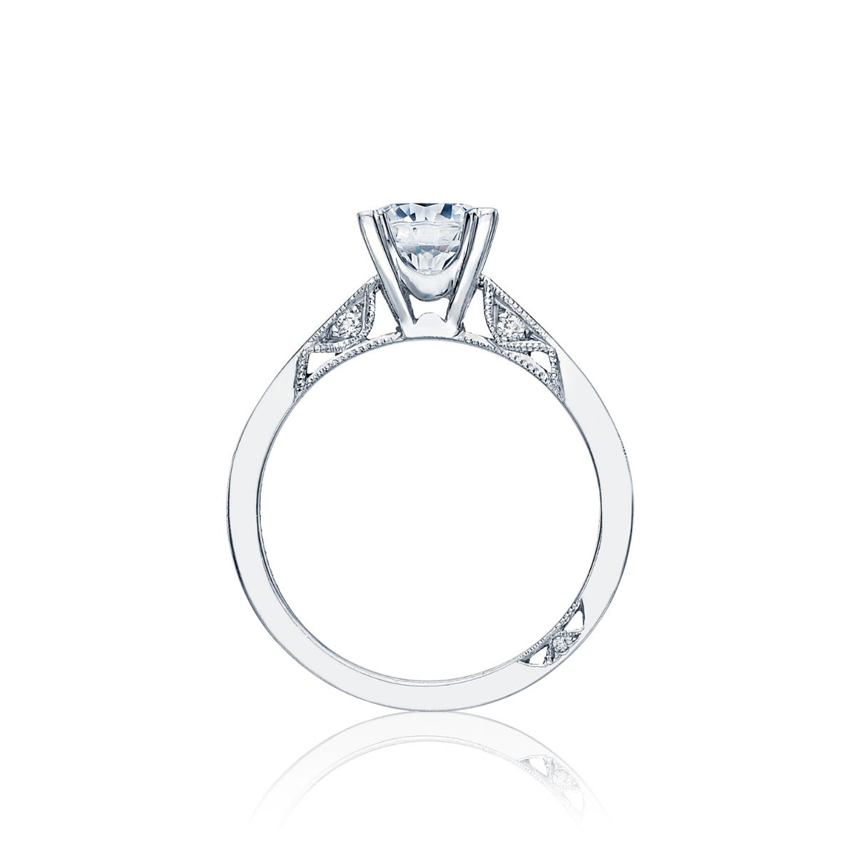 18KW Simply Tacori Round Solitaire Engagement Ring