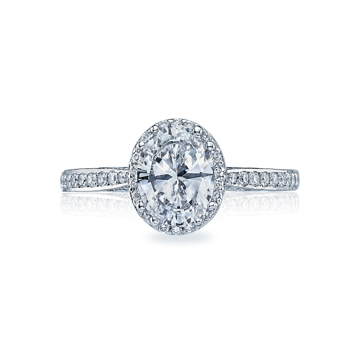 18KW Dantela Oval Bloom Engagement Ring