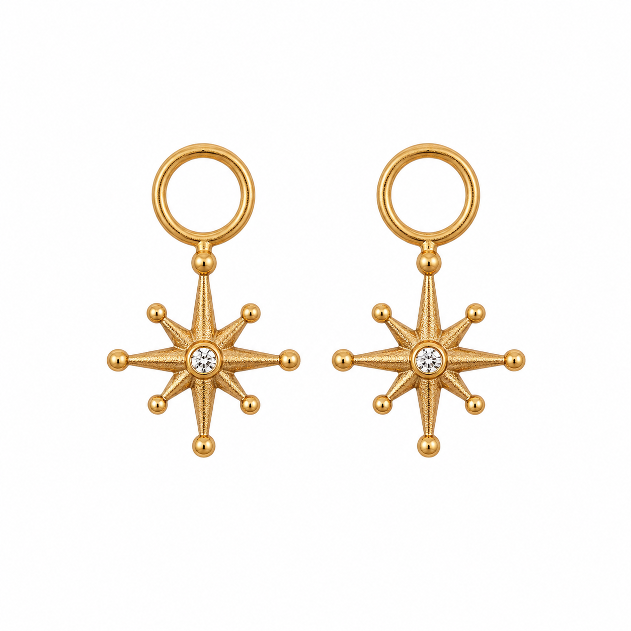 24KY Lika Behar Starburst Small Diamond Earring Charms