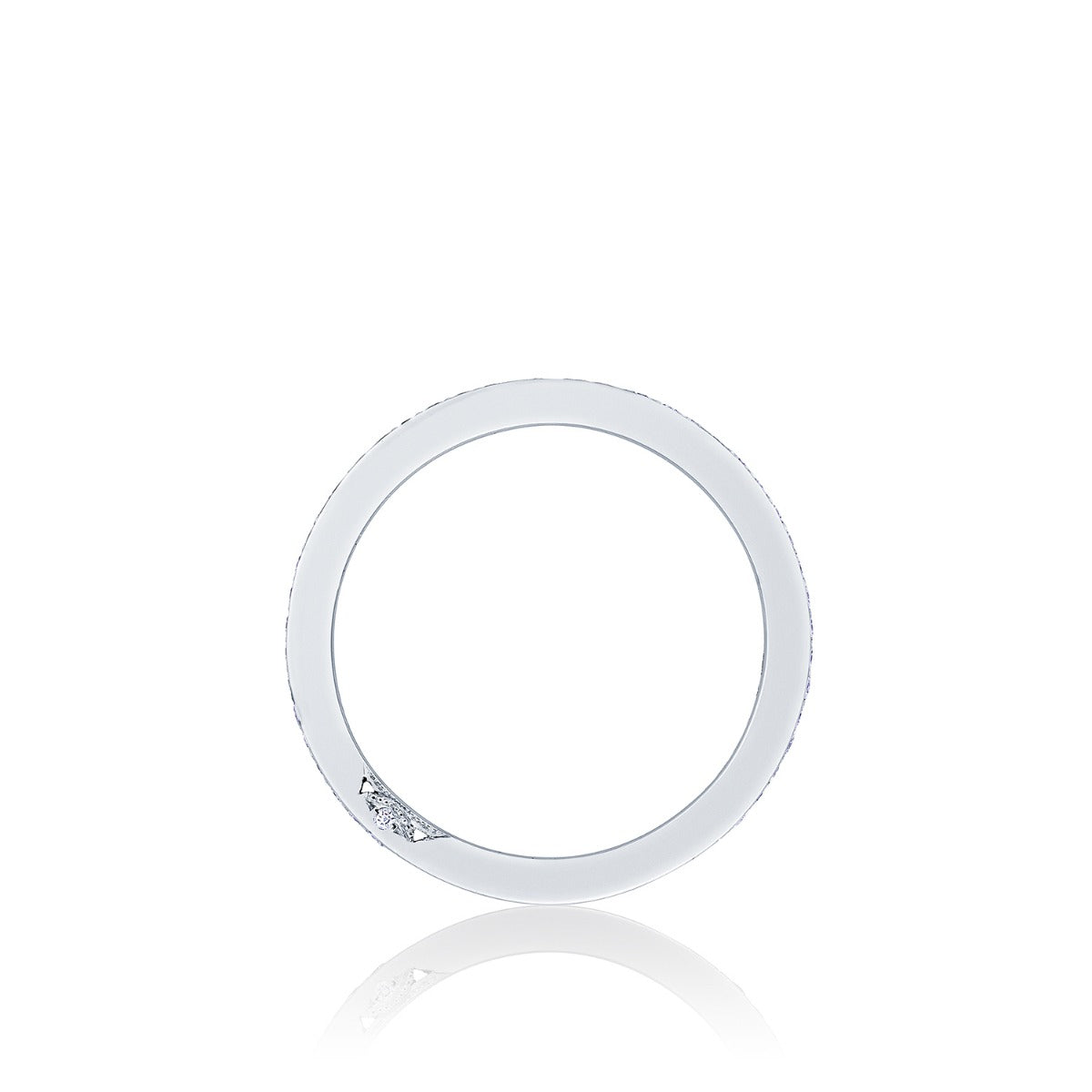 18KW Dantela Pavé Diamond Wedding Band