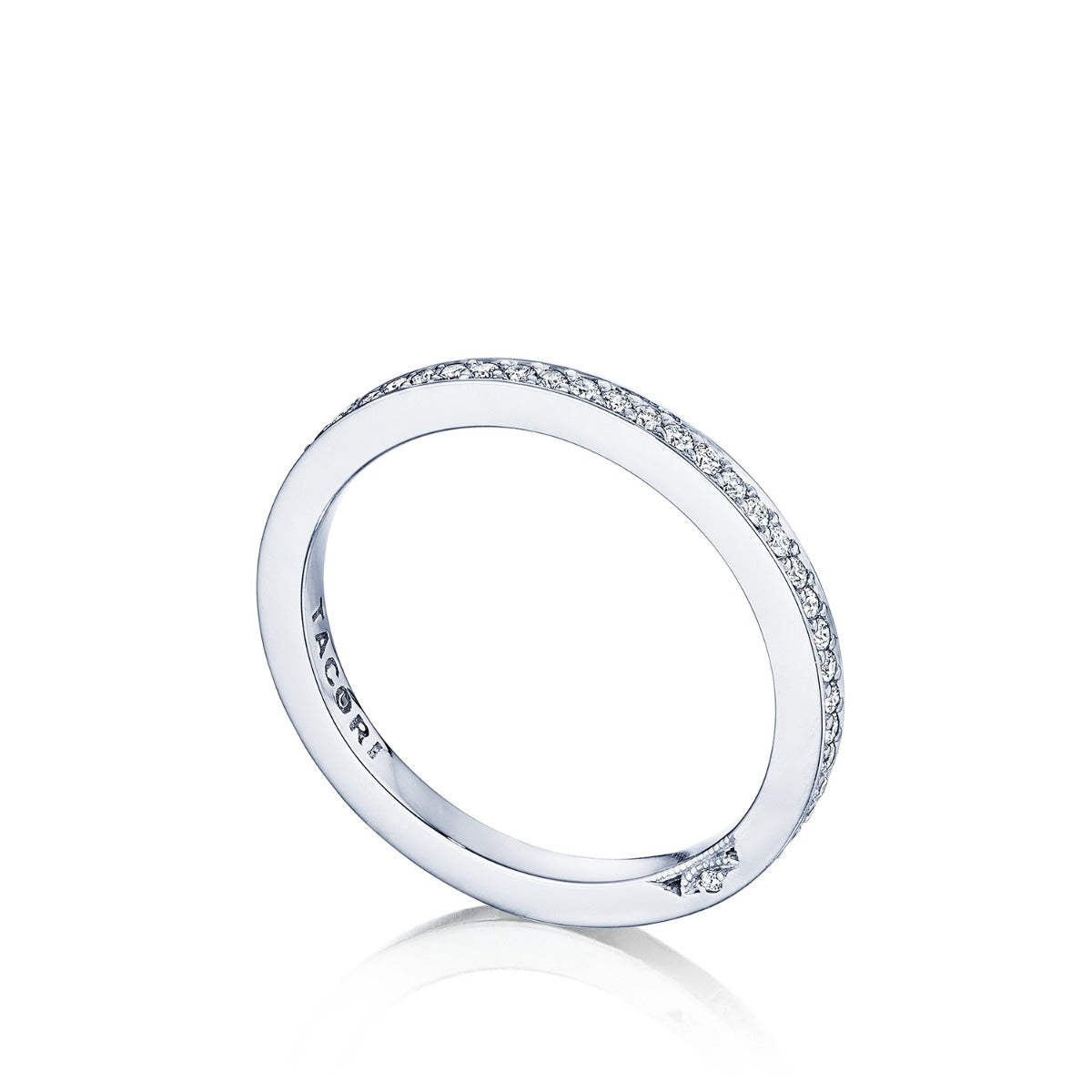 18KW Dantela Pavé Diamond Wedding Band