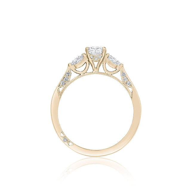 18KR Simply Tacori Oval 3-Stone Engagement Ring