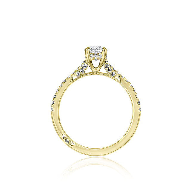 18KY Simply Tacori Oval Solitaire Engagement Ring