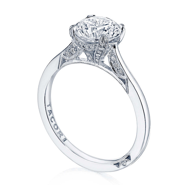 Platinum Simply Tacori Round Solitaire Engagement Ring