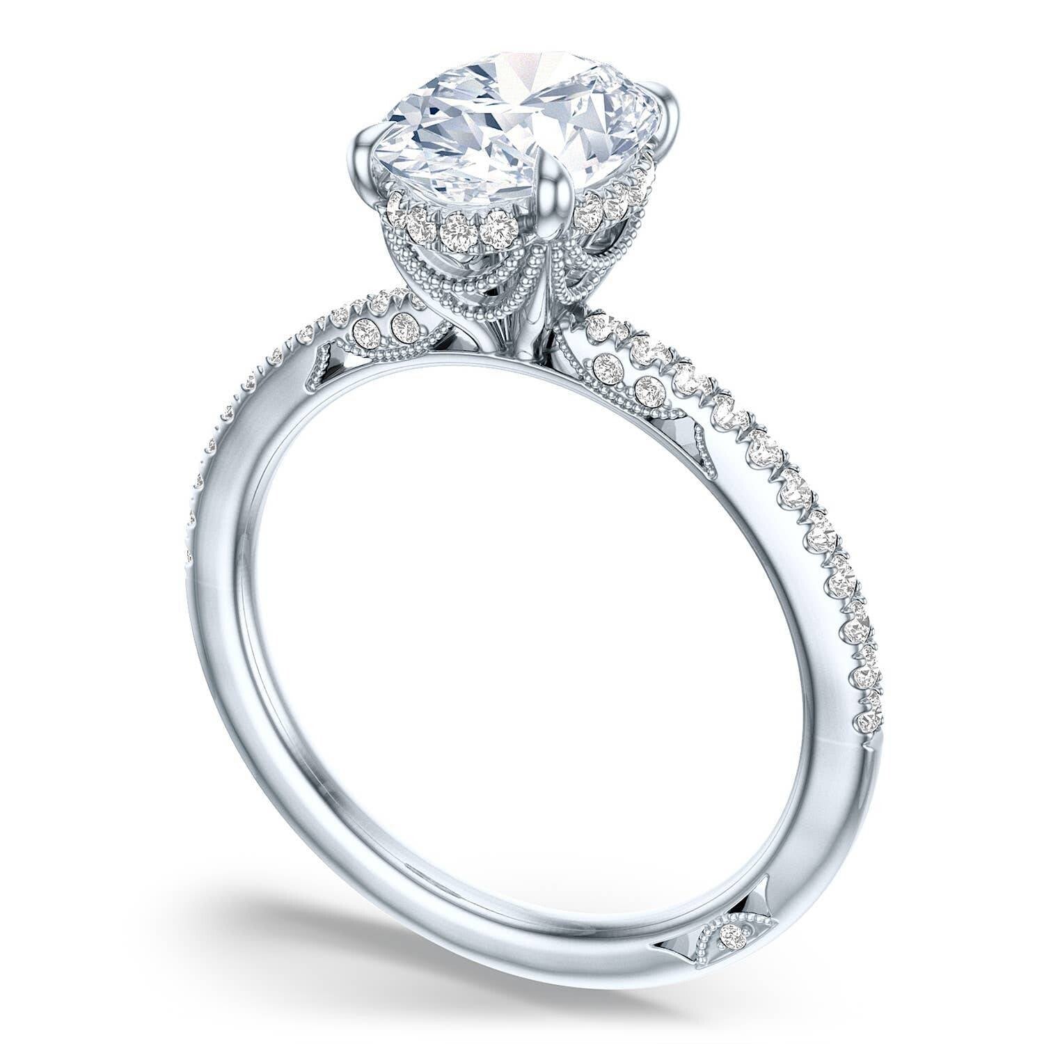 18KW Tacori Simply Tacori Oval Solitaire Engagement Ring