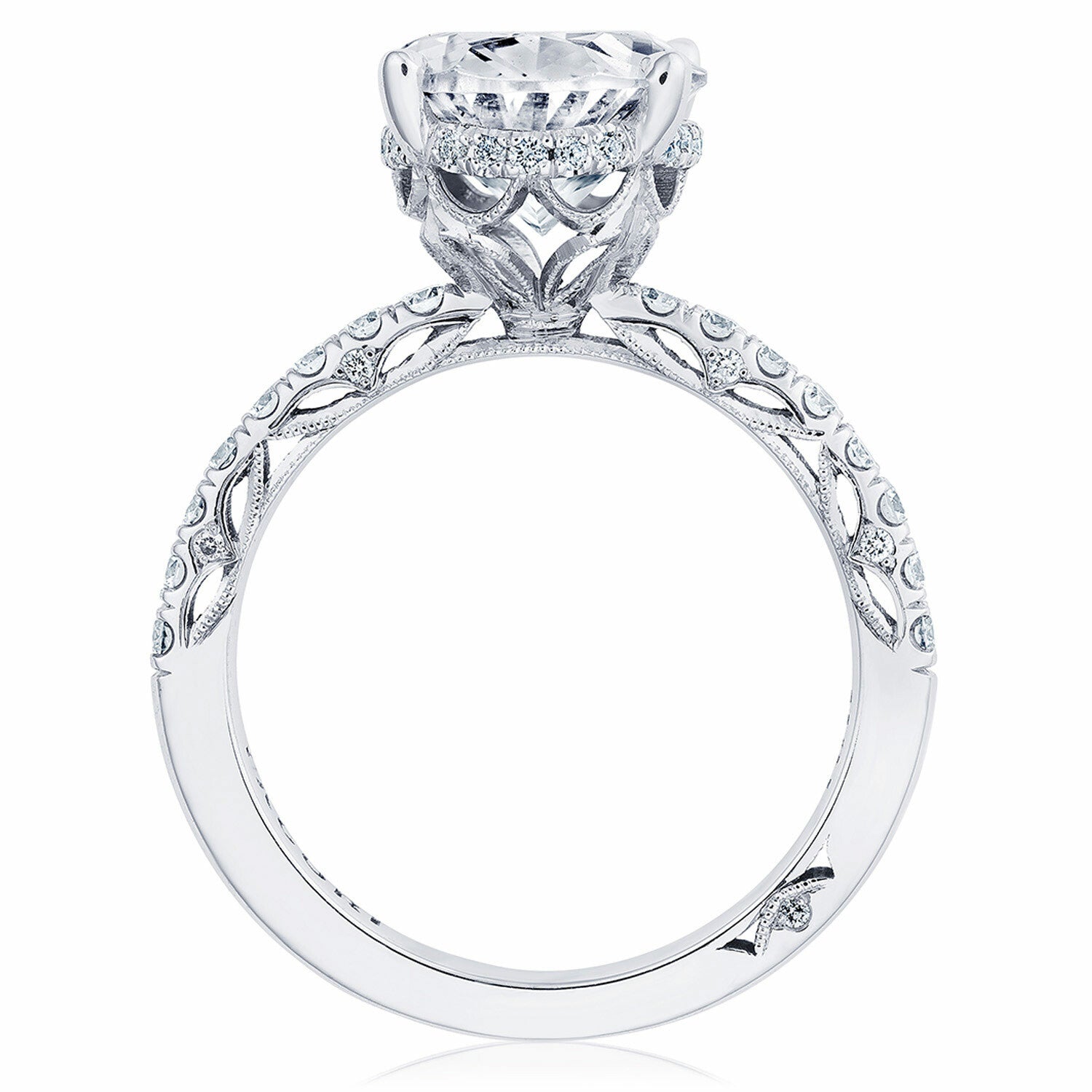 18KW Tacori Dantela Oval Solitaire Engagement Ring