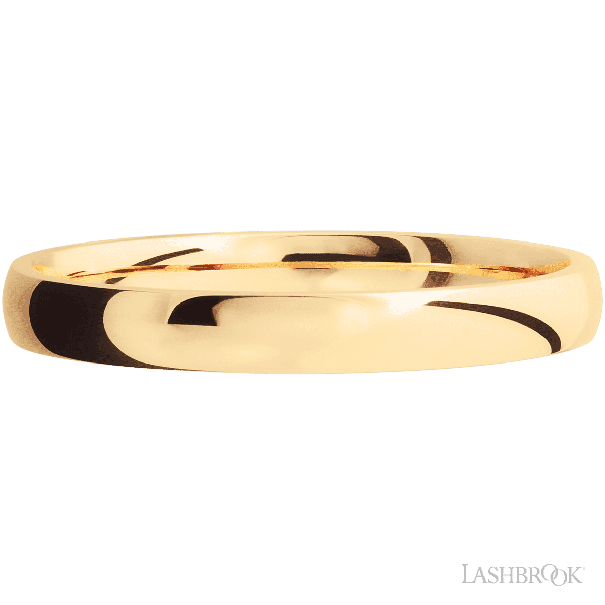 Lashbrook 14KY 3mm Domed High Polish Wedding Band