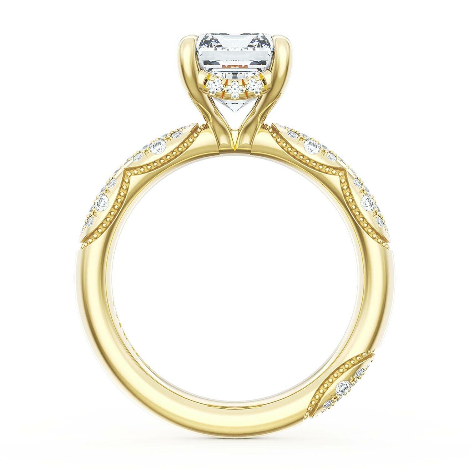18KY Tacori Founder's Collection Emerald Bloom Engagement Ring